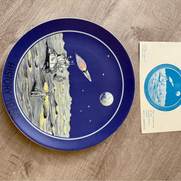 SEVEN SEAS TRADERS INC APOLLO MOON PLATE JULY 20 HISTORY 1969 1ST EDITION - Picture 13 of 16